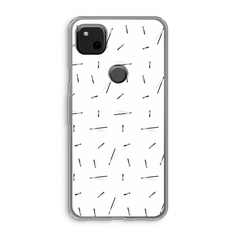 Hipster stripes: Google Pixel 4a Transparant Hoesje