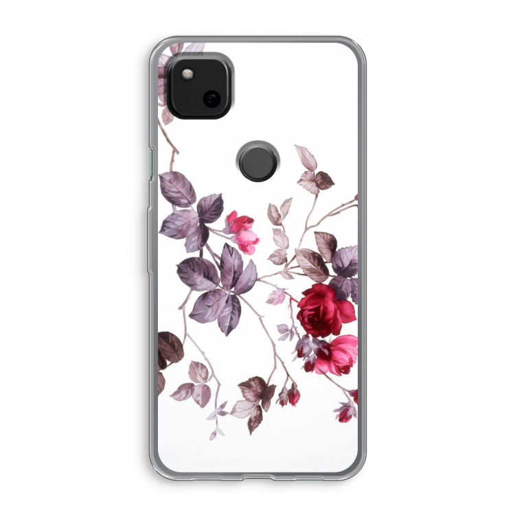 Mooie bloemen: Google Pixel 4a Transparant Hoesje
