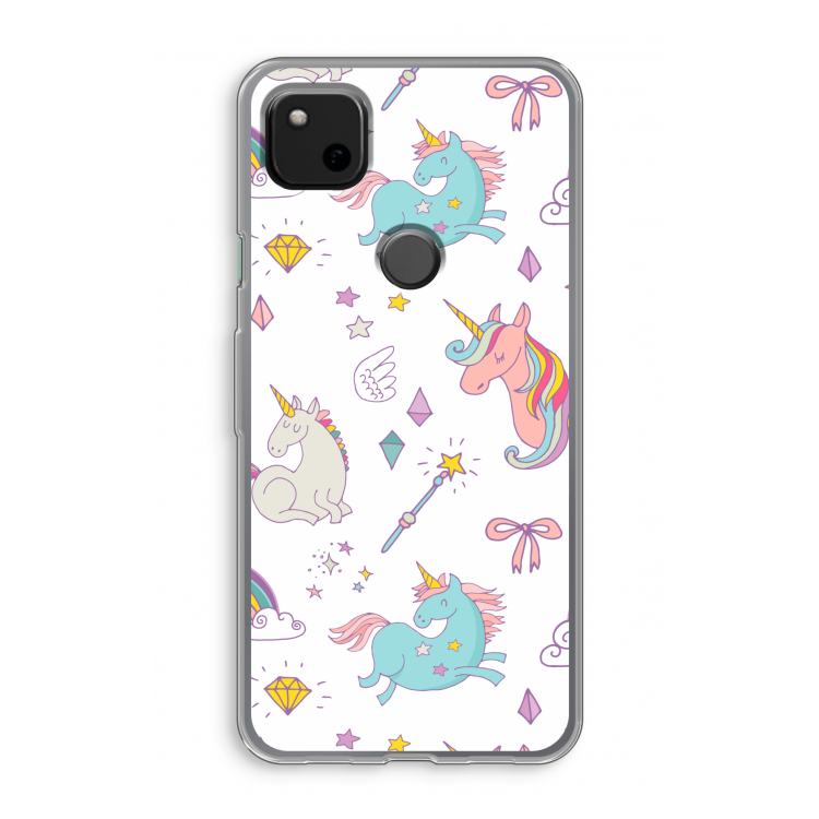 Fantasiewereld: Google Pixel 4a Transparant Hoesje