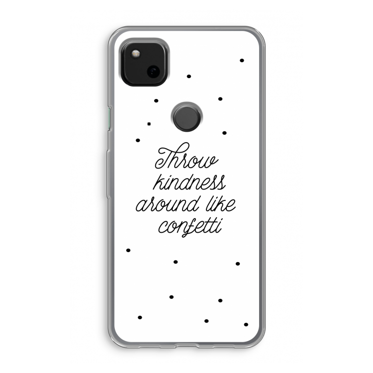 Confetti: Google Pixel 4a Transparant Hoesje