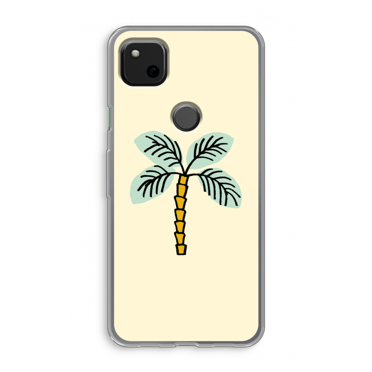 Palmboom: Google Pixel 4a Transparant Hoesje