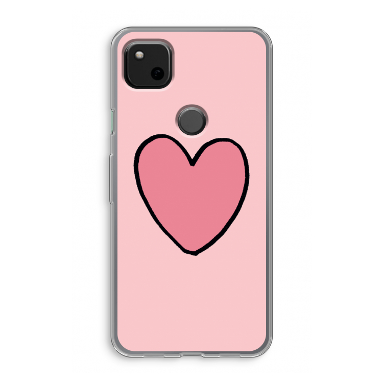 Hartje: Google Pixel 4a Transparant Hoesje