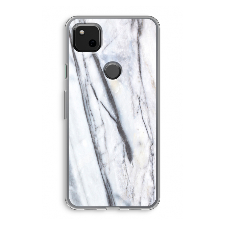 Gestreepte marmer: Google Pixel 4a Transparant Hoesje