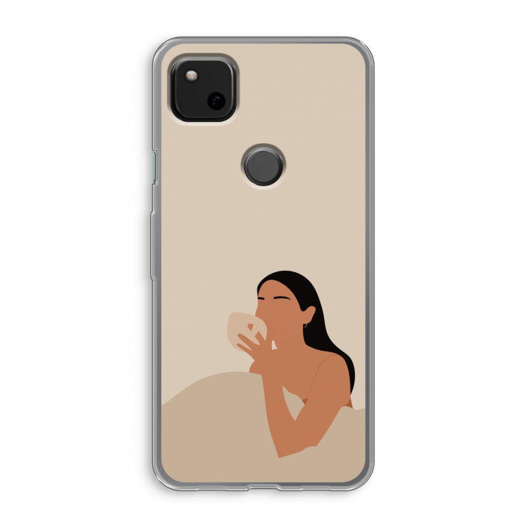 Fresh coffee: Google Pixel 4a Transparant Hoesje