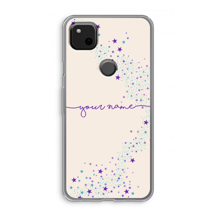 Sterren: Google Pixel 4a Transparant Hoesje