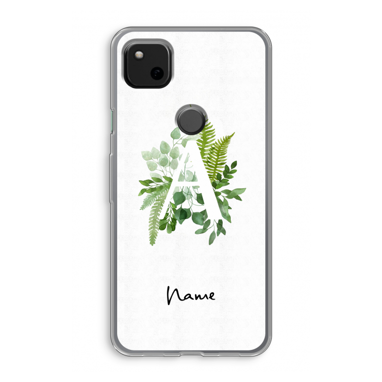 Green Brush: Google Pixel 4a Transparant Hoesje