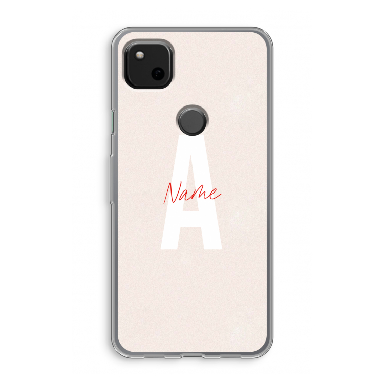 Strawberry Milkshake: Google Pixel 4a Transparant Hoesje