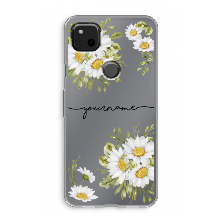 Daisies: Google Pixel 4a Transparant Hoesje