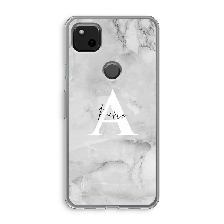 Ivory Marble: Google Pixel 4a Transparant Hoesje