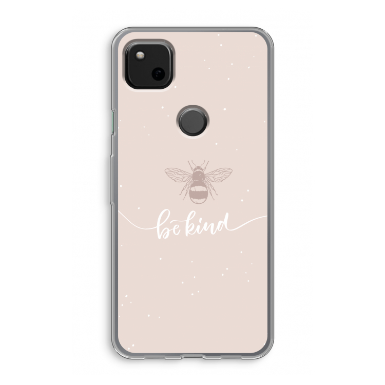 Be(e) kind: Google Pixel 4a Transparant Hoesje