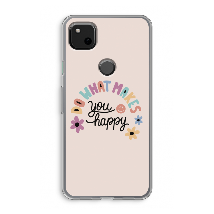 Happy days: Google Pixel 4a Transparant Hoesje