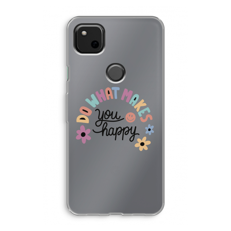 Happy days: Google Pixel 4a Transparant Hoesje