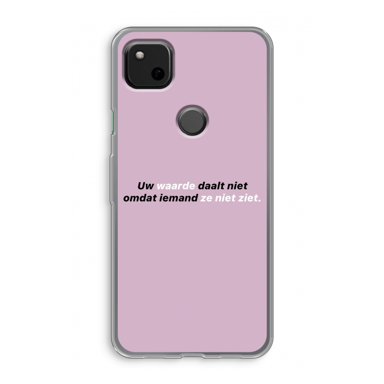 uw waarde daalt niet: Google Pixel 4a Transparant Hoesje