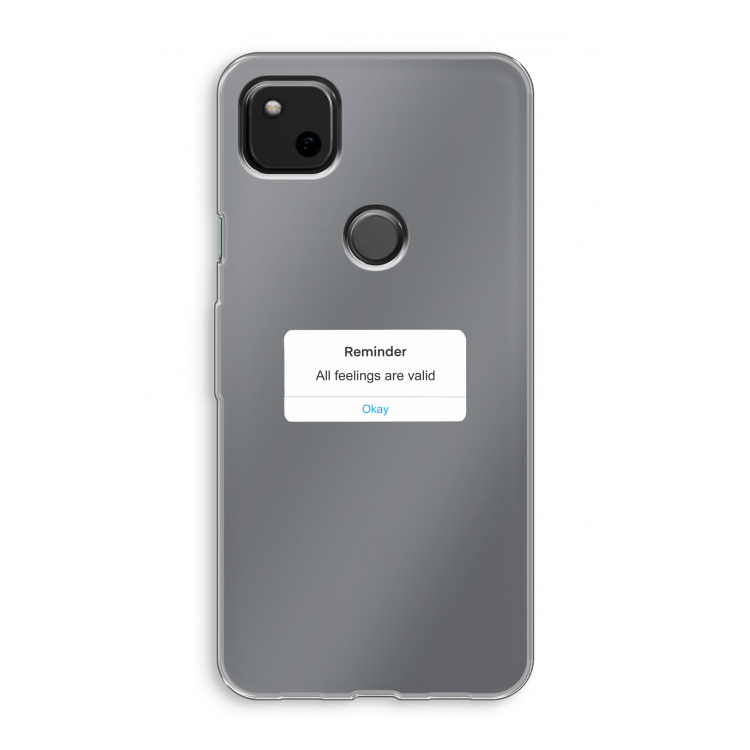 Reminder: Google Pixel 4a Transparant Hoesje