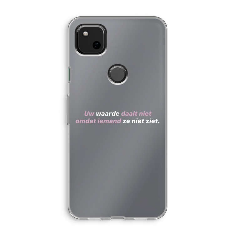 uw waarde daalt niet: Google Pixel 4a Transparant Hoesje