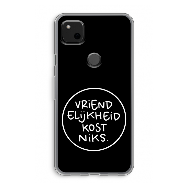 Vriendelijkheid: Google Pixel 4a Transparant Hoesje