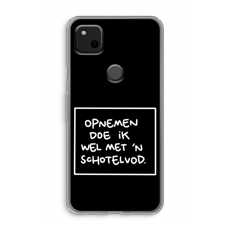 Schotelvod: Google Pixel 4a Transparant Hoesje
