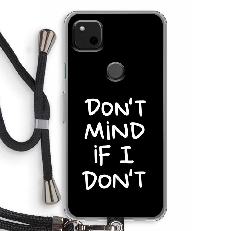 Don't Mind: Pixel 4a Transparant Hoesje met koord