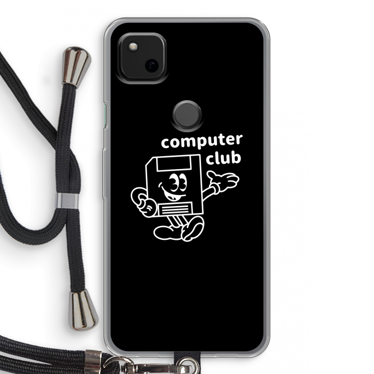 Floppyhead: Pixel 4a Transparant Hoesje met koord