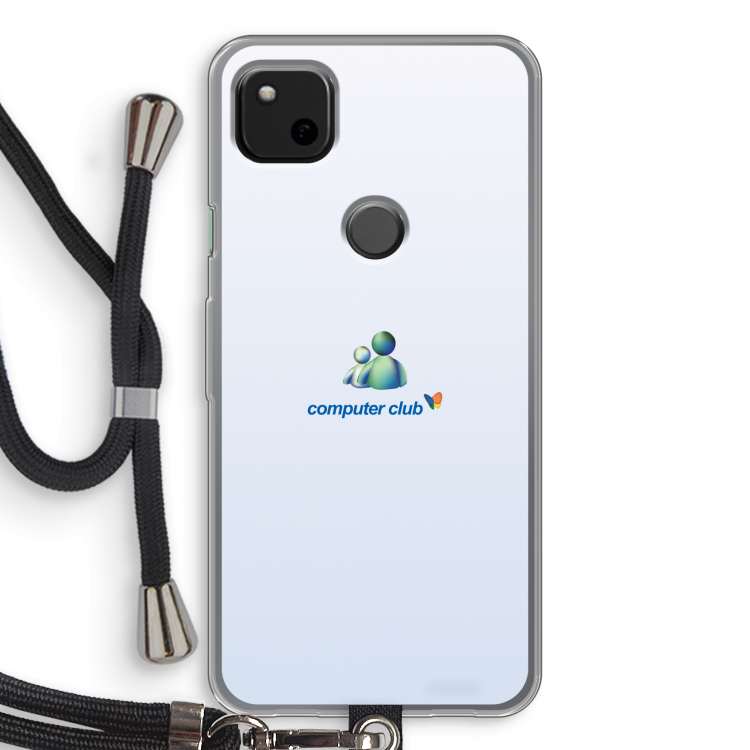 MSN: Pixel 4a Transparant Hoesje met koord