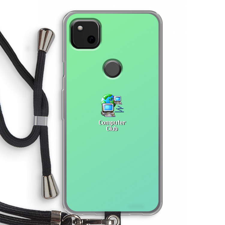 Win98: Pixel 4a Transparant Hoesje met koord