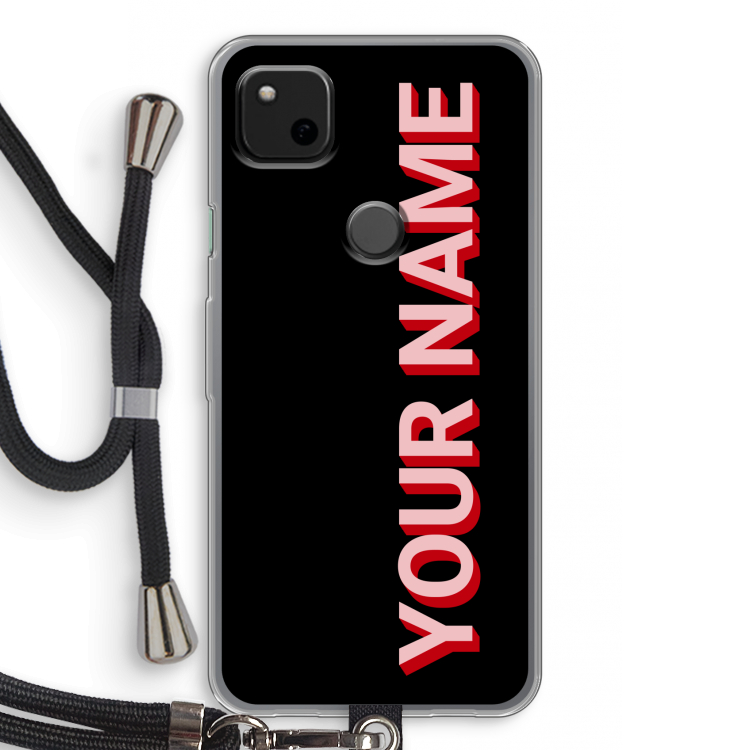 Namecase: Pixel 4a Transparant Hoesje met koord