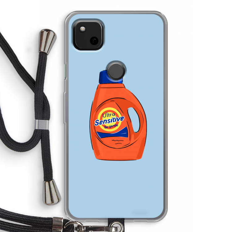 Ultra Sensitive: Pixel 4a Transparant Hoesje met koord