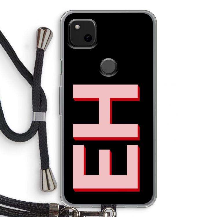 Monogram: Pixel 4a Transparant Hoesje met koord