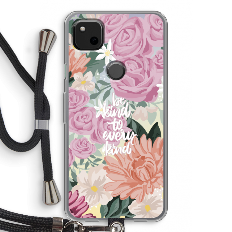 Kindness matters: Pixel 4a Transparant Hoesje met koord