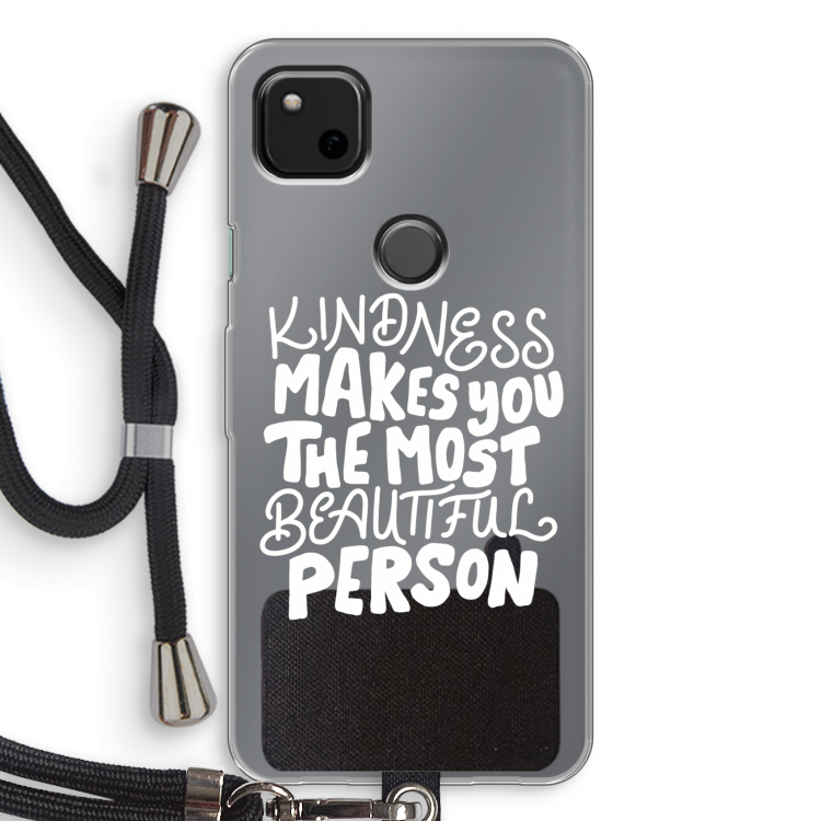 The prettiest: Pixel 4a Transparant Hoesje met koord