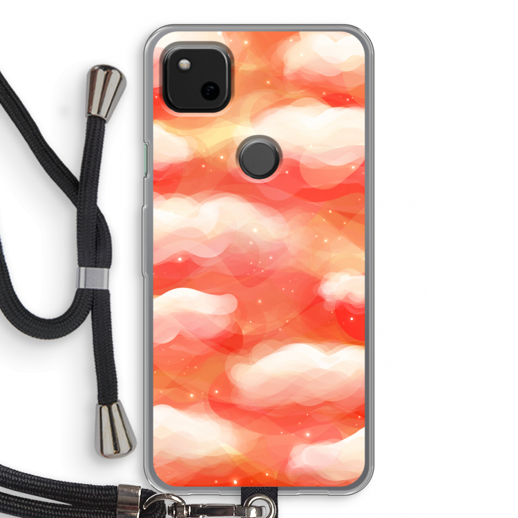 Lichte Wolken: Pixel 4a Transparant Hoesje met koord
