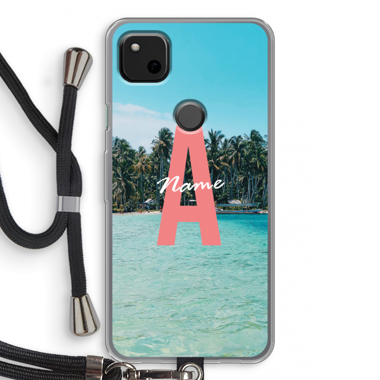Pacific Dream: Pixel 4a Transparant Hoesje met koord