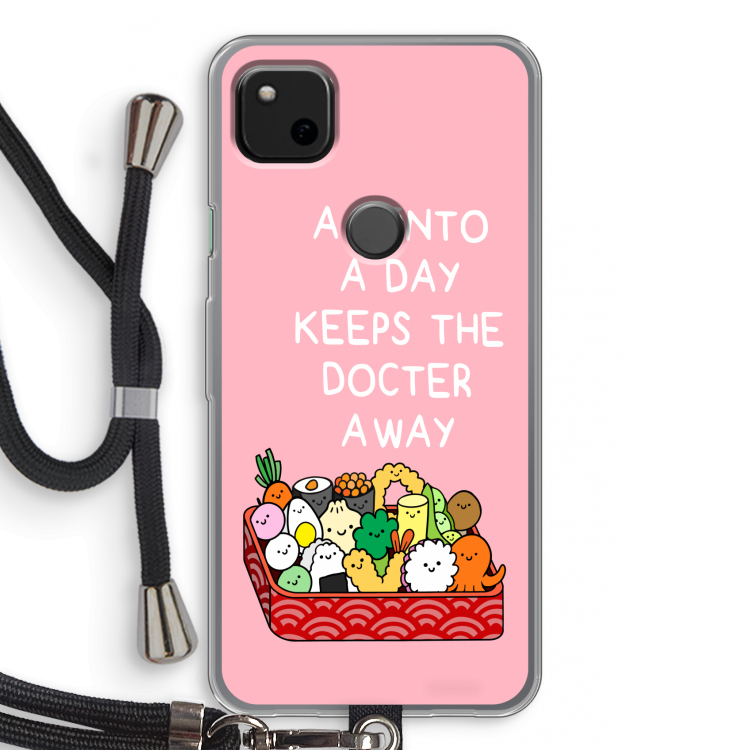 Bento a day: Pixel 4a Transparant Hoesje met koord