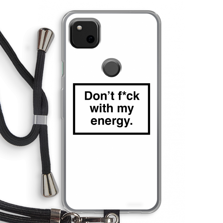 My energy: Pixel 4a Transparant Hoesje met koord