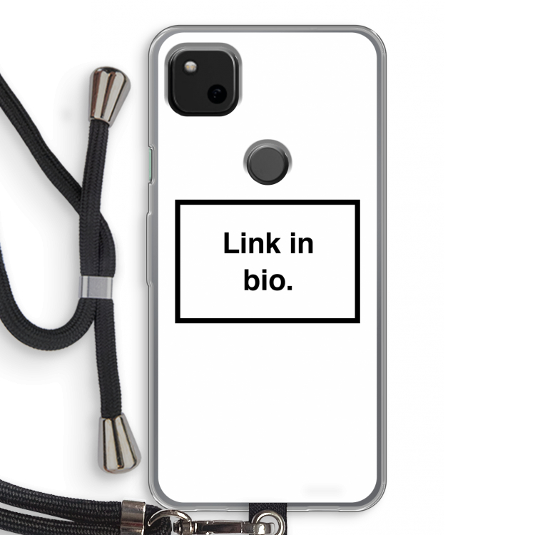 Link in bio: Pixel 4a Transparant Hoesje met koord