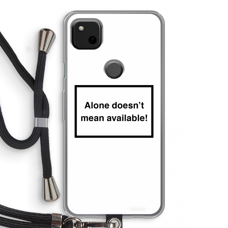 Alone: Pixel 4a Transparant Hoesje met koord