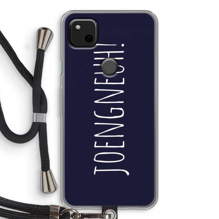 Joengneuh!: Pixel 4a Transparant Hoesje met koord