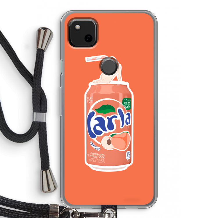 S(peach)less: Pixel 4a Transparant Hoesje met koord