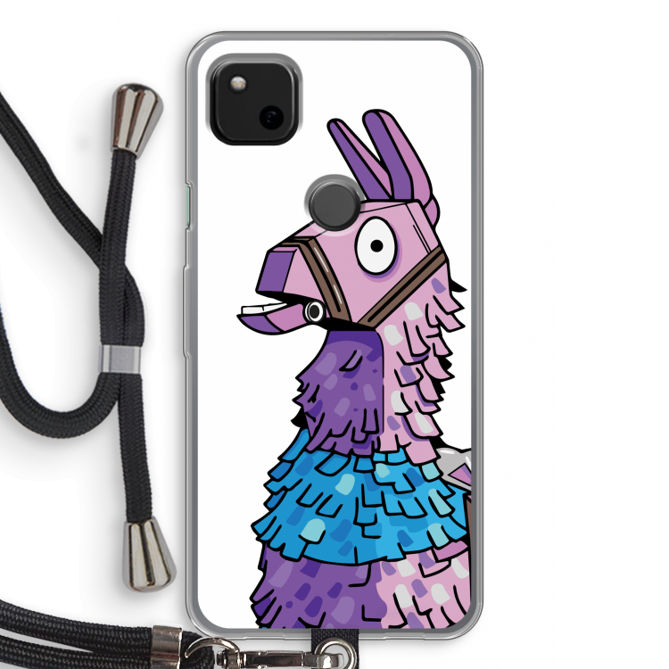 Lama: Pixel 4a Transparant Hoesje met koord