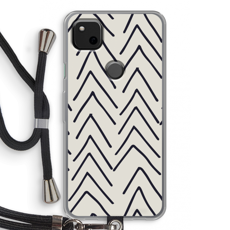 Marrakech Arrows: Pixel 4a Transparant Hoesje met koord