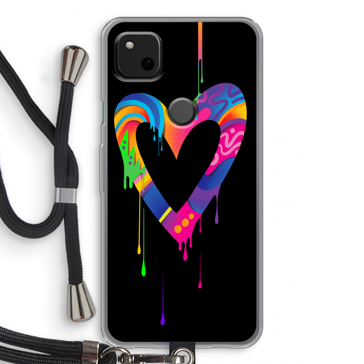 Melts My Heart: Pixel 4a Transparant Hoesje met koord