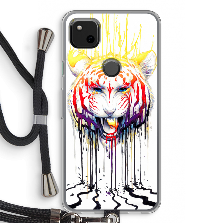 Fading: Pixel 4a Transparant Hoesje met koord