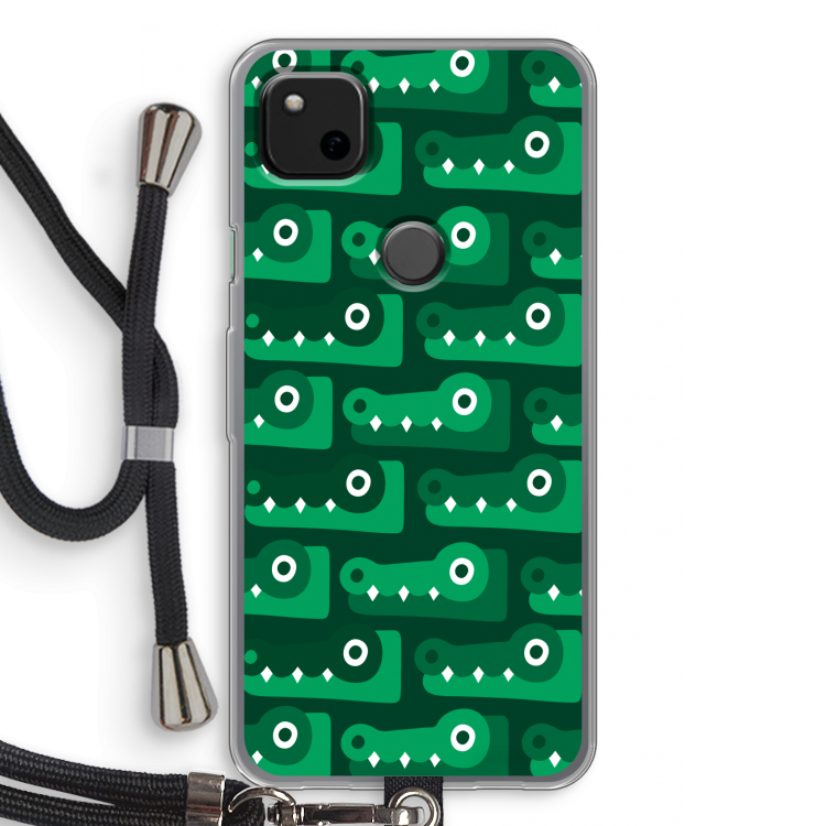 Crocs: Pixel 4a Transparant Hoesje met koord