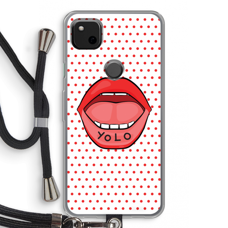 Yolo Denise: Pixel 4a Transparant Hoesje met koord