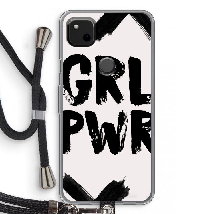 Girl Power #2: Pixel 4a Transparant Hoesje met koord