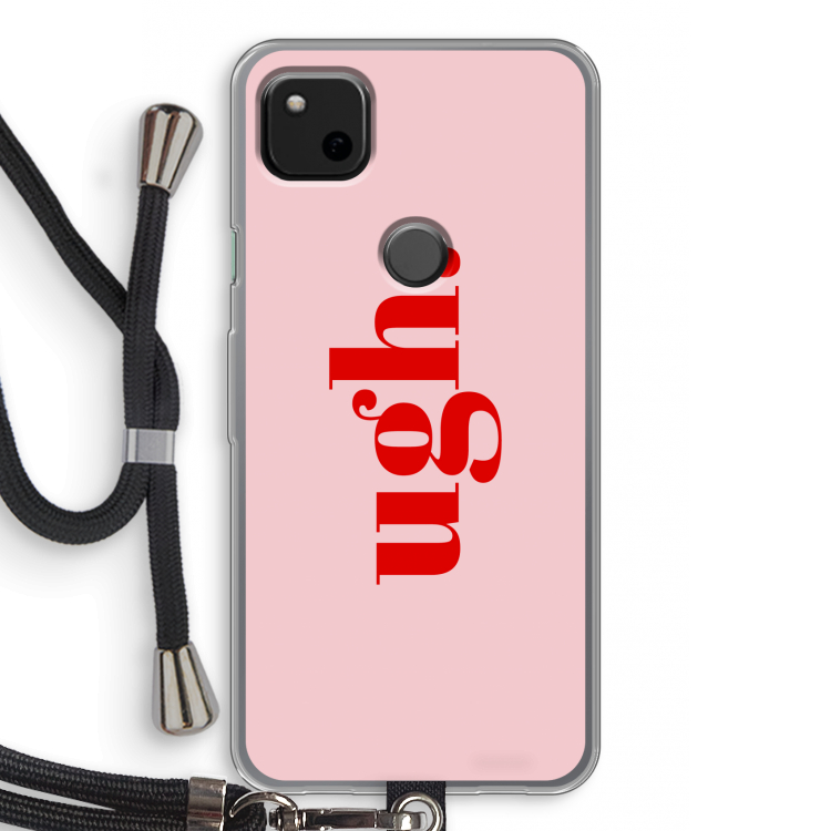 Ugh: Pixel 4a Transparant Hoesje met koord