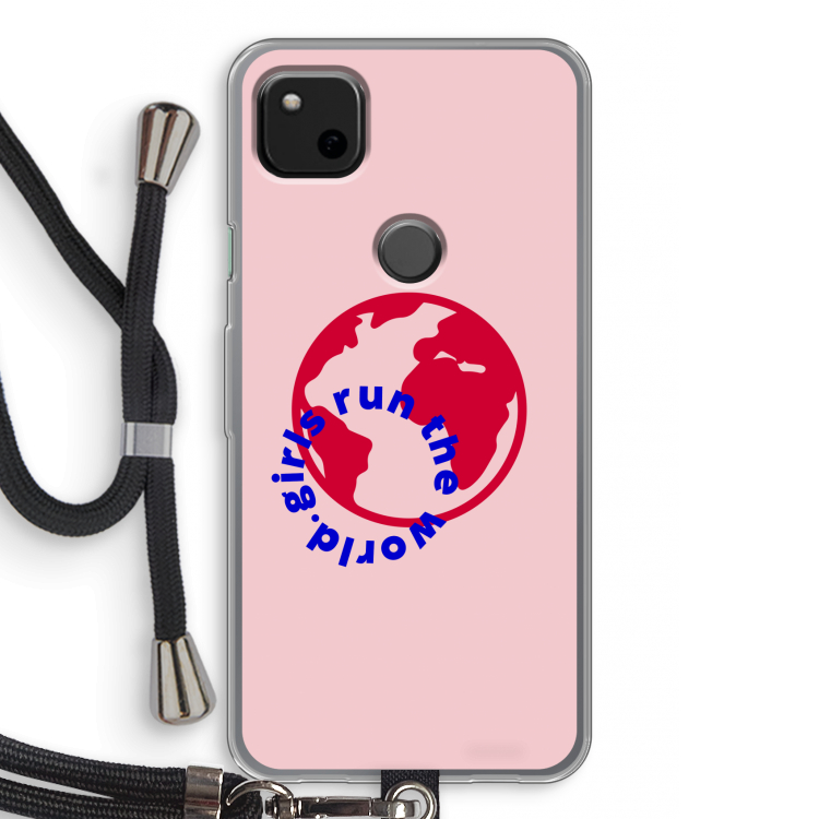 Run The World: Pixel 4a Transparant Hoesje met koord