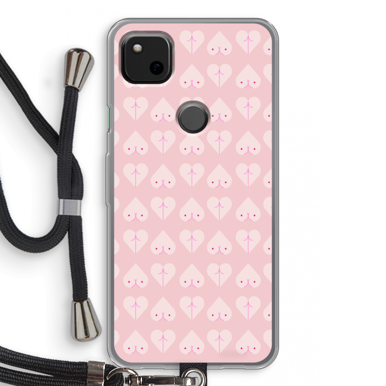 Ass 'n Titties: Pixel 4a Transparant Hoesje met koord