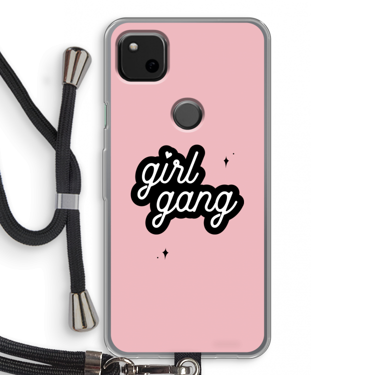 Girl Gang: Pixel 4a Transparant Hoesje met koord