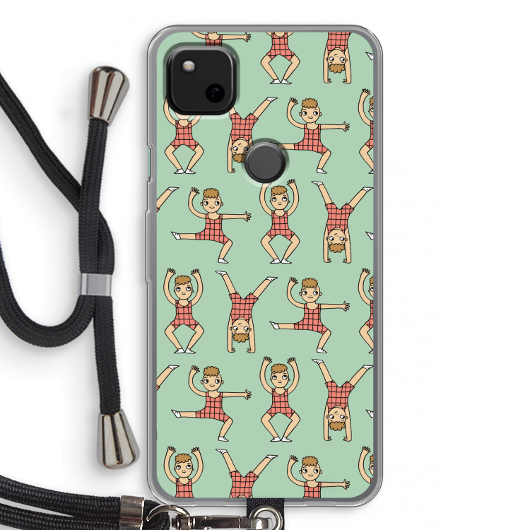 Gymboys: Pixel 4a Transparant Hoesje met koord